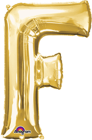 Picture of Anagram 78401 32 in. Letter F Gold Supershape Foil Balloon