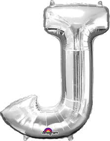 Picture of Anagram 78408 33 in. Letter J Silver Supershape Foil Balloon