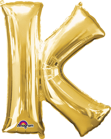 Picture of Anagram 78411 33 in. Letter K Gold Supershape Foil Balloon