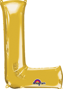 Picture of Anagram 78413 32 in. Letter L Gold Supershape Foil Balloon