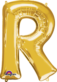 Picture of Anagram 78425 32 in. Letter R Gold Supershape Foil Balloon