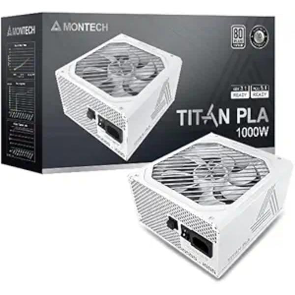 TITANPLA1000WW High-End ATX Gaming Power Supply - 80 Plus & Cybenetics Platinum - Fully Modular - ATX 3.1 & PCIe 5.1 Ready - White