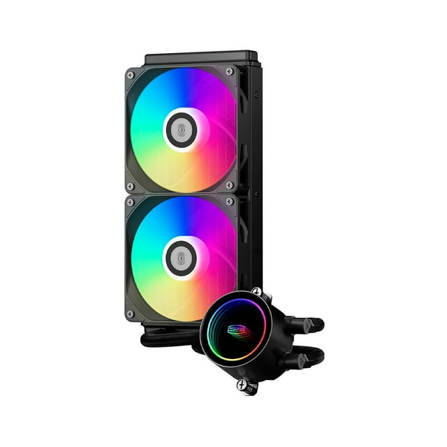DA240 ARGB BK 120 mm CPU Liquid Cooler with PWM ARGB Fan, Black
