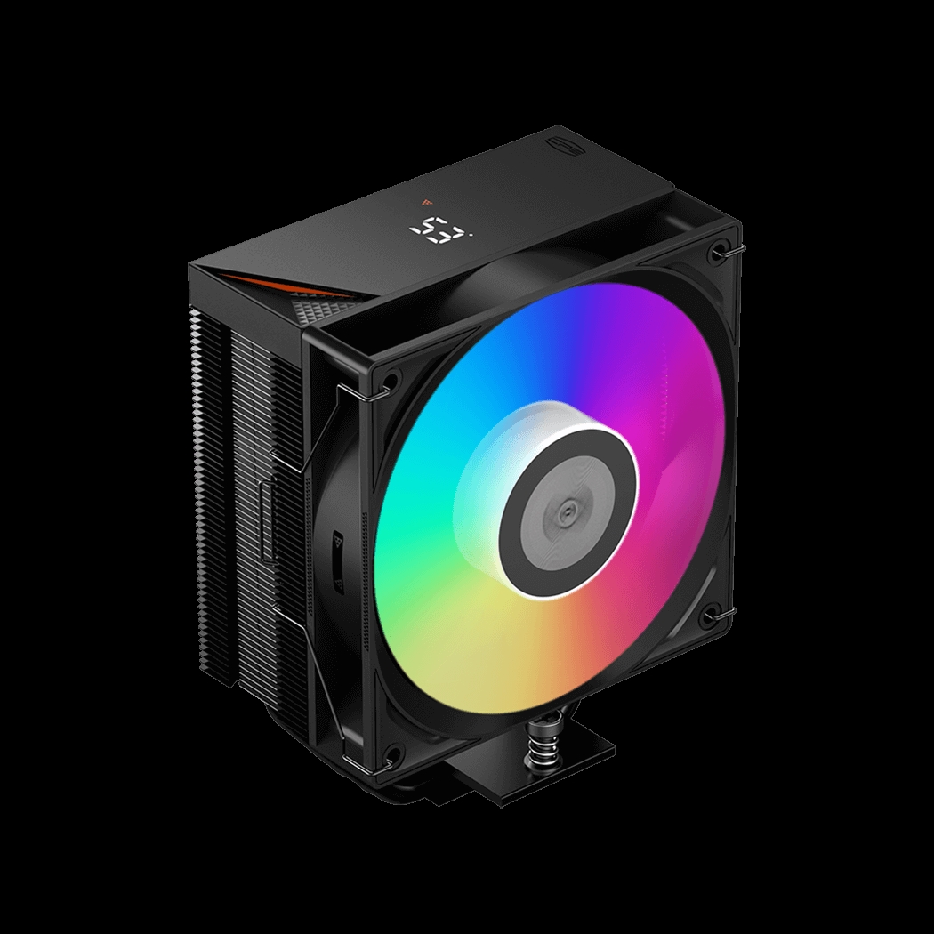 RT500 DIGITAL ARGB BK RT500 Digital ARGB 5-Heatpipe Tower Air Cooler with Smart Digital Monitor