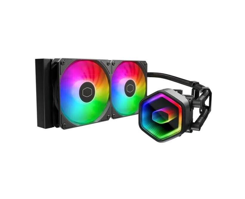 Picture of Cooler Master MLW-D24M-A18PA-R1 MASTERLIQUID Core II 240 mm Simple Water Cooling CPU Cooler&#44; Black