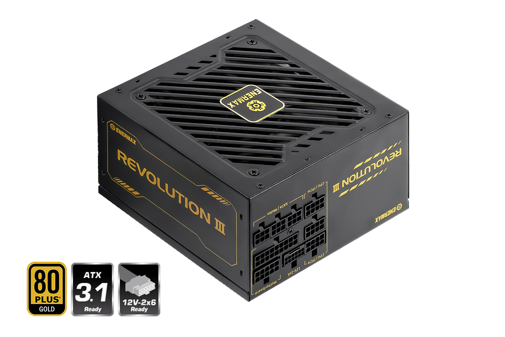 Picture of Enermax EP-RV3-650G-FR Revolution III 650W 80 Plus Gold ATX 3.1 Fully Modular Power Supply