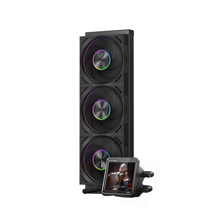 DT360 ARGB DISPLAY BK Integrated Water Cooling with 3.4 in. IPS Display