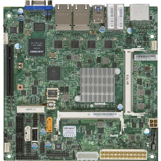 MBD-X11SBA-LN4F-B Server Motherboard - Intel Chipset - Socket BGA-1170 - Mini ITX