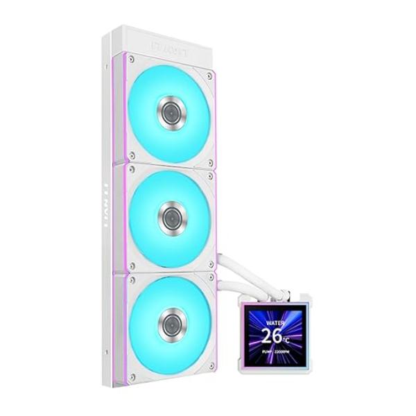 Lian-Li HS2LCDS36CW Hydro Shift II LCD-S 360 CL CPU Cooler - 360 mm AIO 3 x 120 mm RGB White Fans