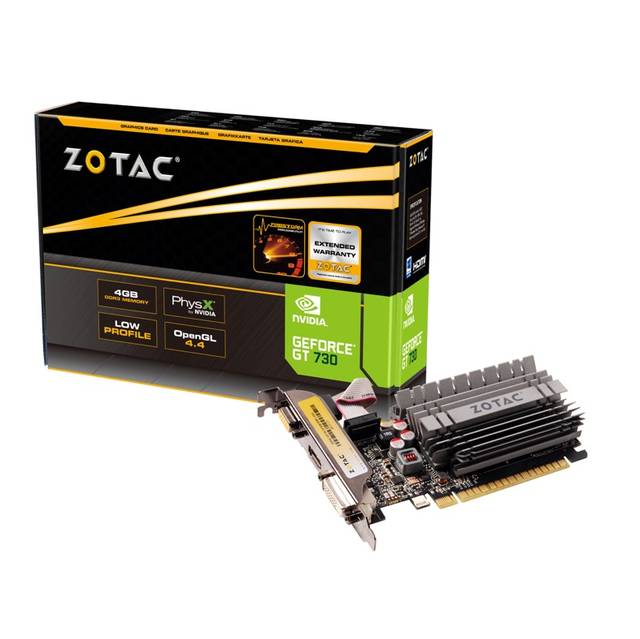 Picture of Zotac ZT-71115-20L ZOTAC NVIDIA GeForce GT 730 4GB DDR3 VGA DVI HDMI Low Profile PCI-Express Video Card