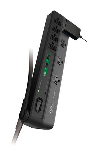 Picture of Apc P8U2 Home Office Surge Arrest 8-Outlet Joules Surge Protector with 2 x USB Charging Ports