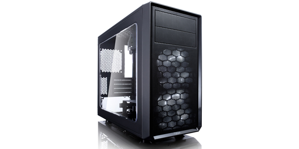 Picture of Fractal Design FD-CA-FOCUS-MINI-BK-W No Power Supply MicroATX Case with Window, Black