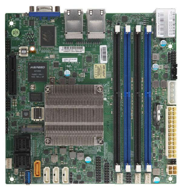 Picture of Supermicro A2SDI-8C-HLN4F-O Intel Atom C3758 Mini-ITX Motherboard & CPU Combo
