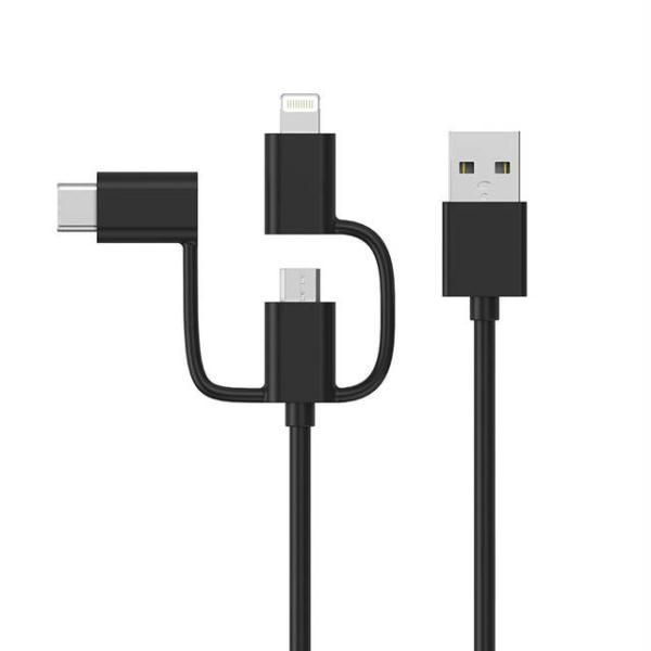 Picture of Foxsun AM001032 6.6 ft. x 2 m Multi USB Charging Cable&#44; Black
