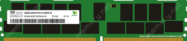 HMA84GR7AFR4N-VK DDR4-2666 32GB 2Gx4 ECC & REG CL19 Server Memory