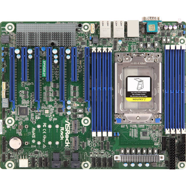 Picture of Asrock EPYCD8-2T Motherboard for Single Socket SP3-DDR4 SATA3&USB3.1-V & 2GbE-ATX