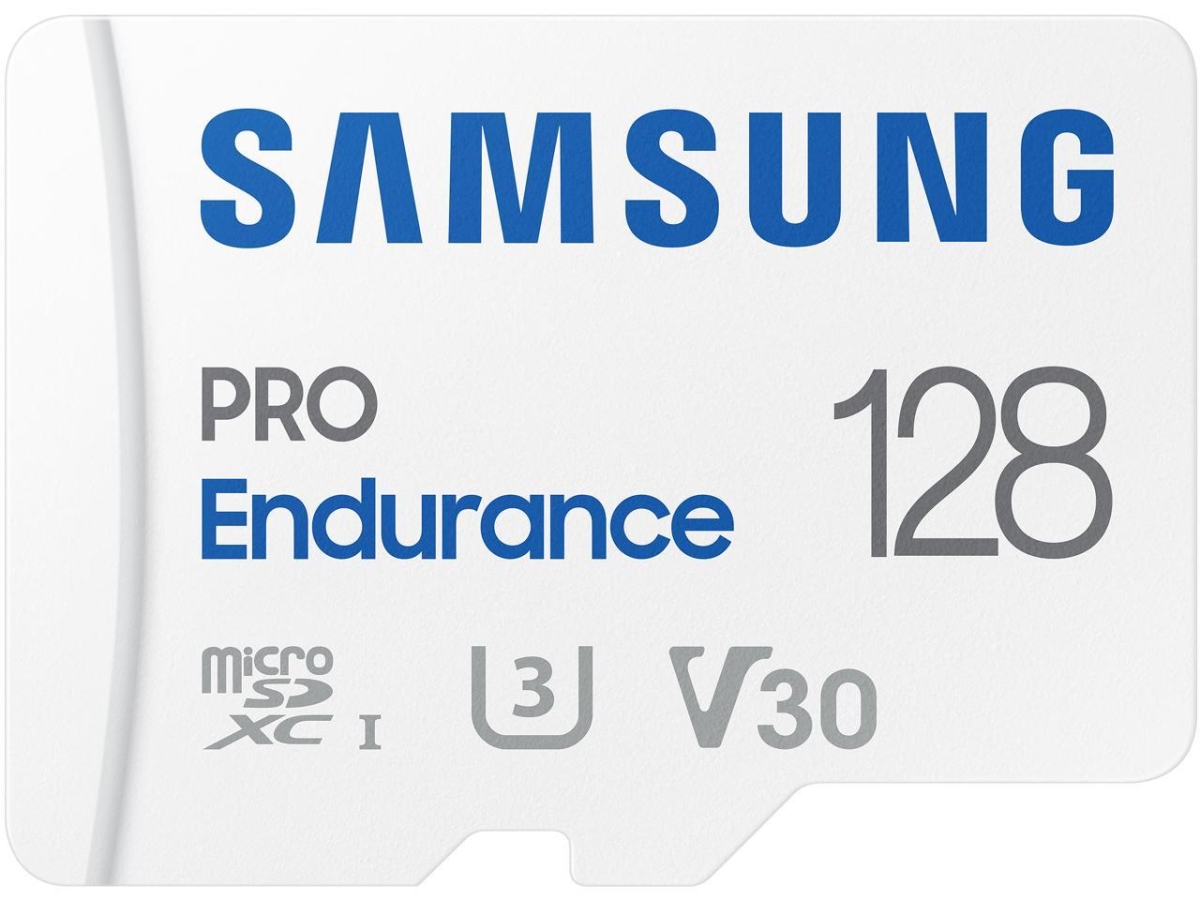 Picture of Samsung MB-MJ128KA-AM Endurance 128 GB UHS-I microSDXC Flash Memory Card with Adapter, White