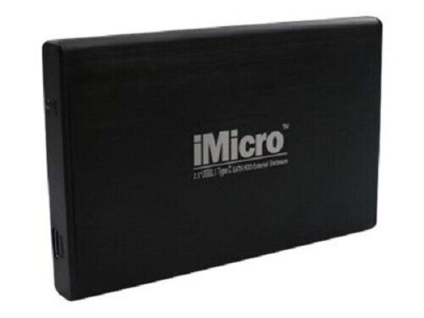 IM-U23C 2.5 in. Type C External Hard Drive Enclosure, Black -  iMicro