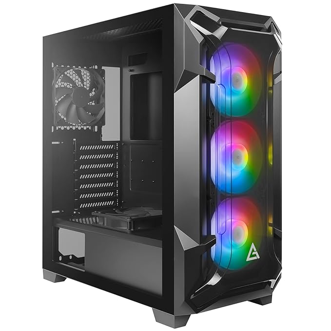 Picture of Antec FLUX Iron Mesh Panels & Wood Frame Mid-Tower E-ATX PC Case&#44; Black