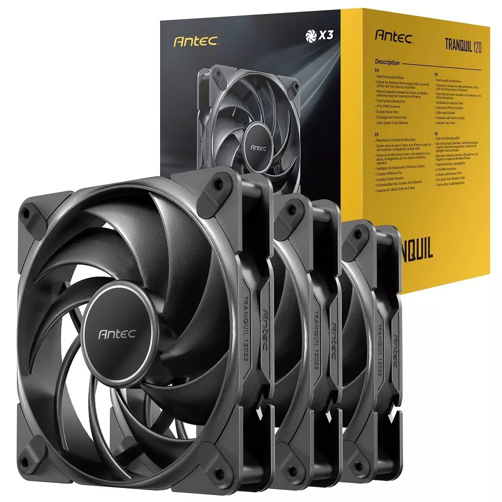 Picture of Antec TQ 120-3PK 2000 RPM 120 x 25 mm Case Fans&#44; Pack of 3