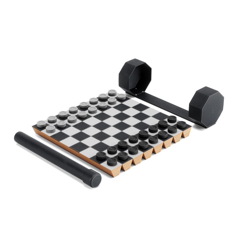 Picture of Umbra 1016814-040 Rolz Chess & Checkers Game Set&#44; Black