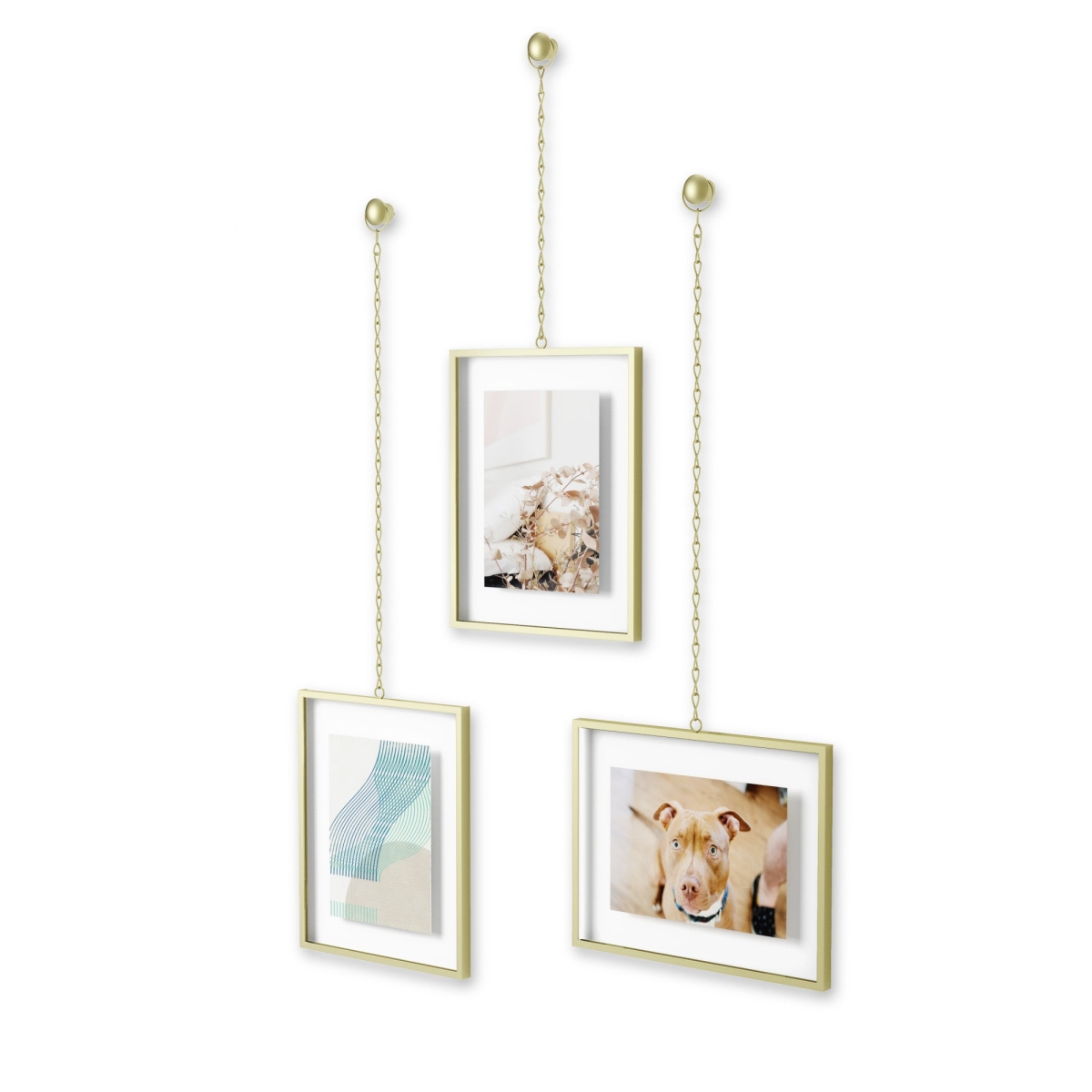 Picture of Umbra 1017626-104 8 x 10 in. Fotochain PD Multiple Image Frame&#44; Brass - Set of 3