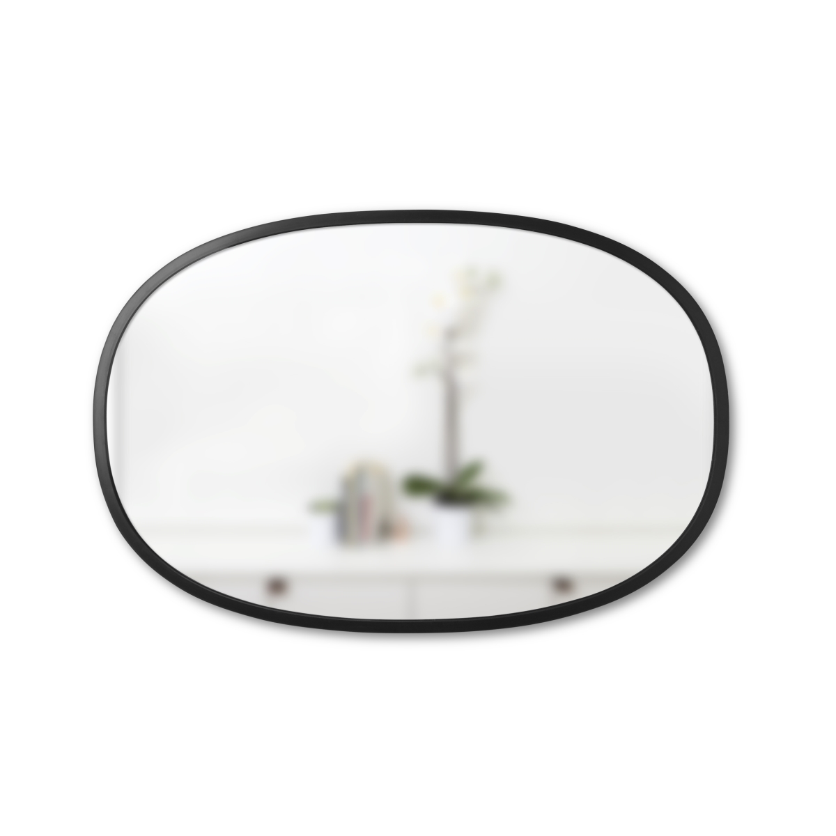 Picture of Umbra 1006044-040 Hub Oval Mirror, 24 x 36 in. - Black