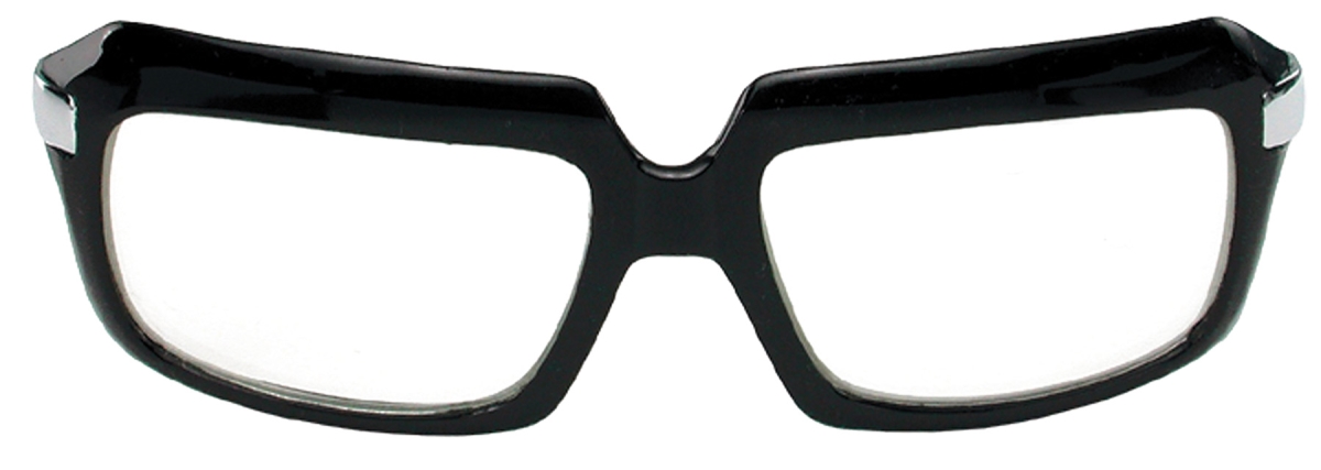 Picture of Morris Costumes BB522 80s Scratcher Black & Clear Glasses Costume