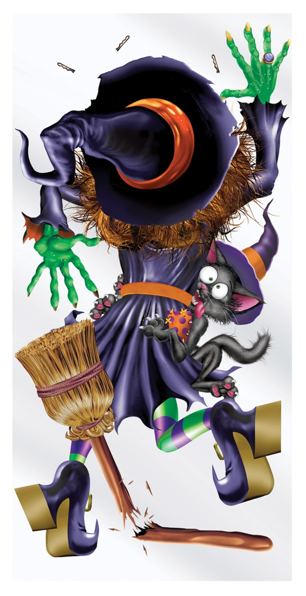 Picture of Morris Costumes BG00015 Crashing Witch Door Cover