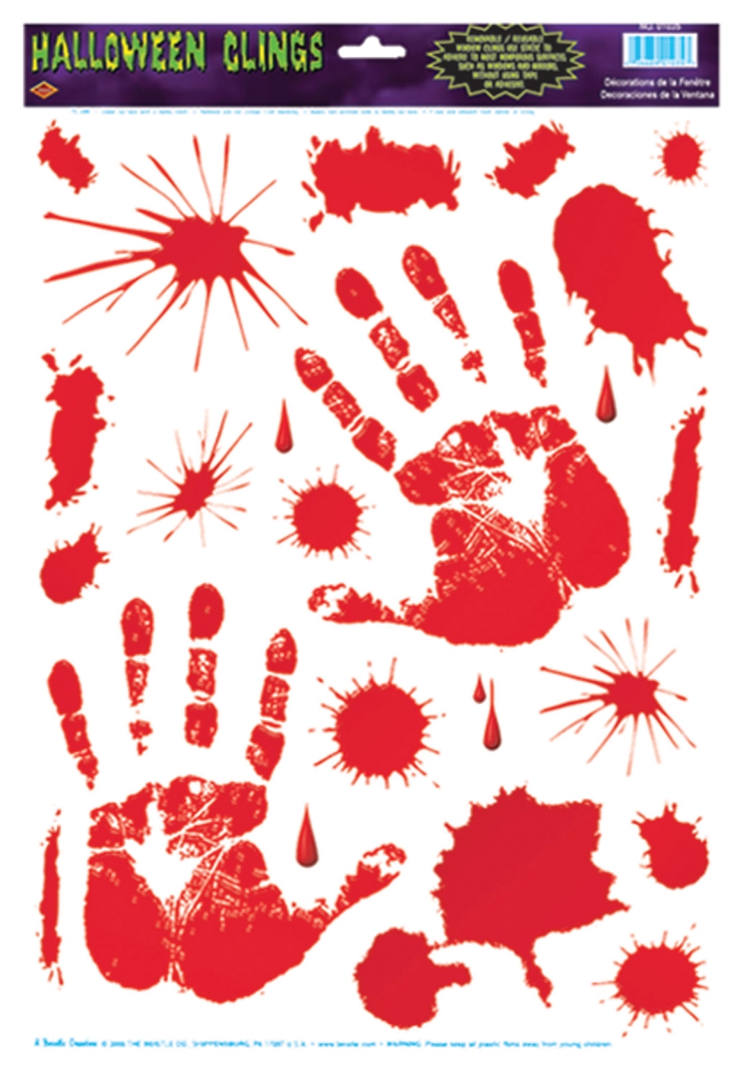 Picture of Morris Costumes BG01035 Bloody Handprint Clings
