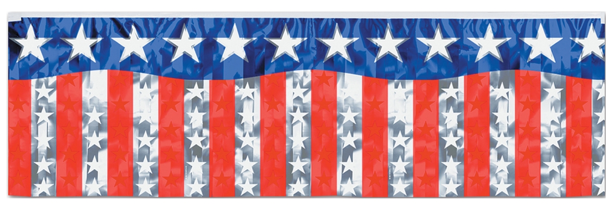 Picture of Morris Costumes BG55500 Stars Stripes Fringe Banner Costume