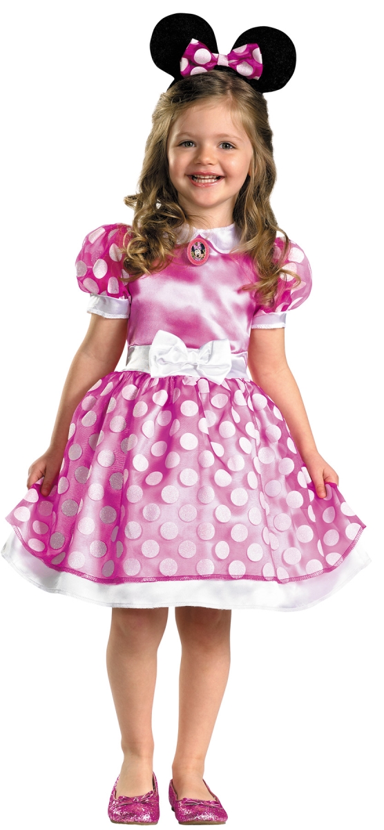 Picture of Morris Costumes DG18921L Pink Minnie Mouse Classic Costume, Size 4-6