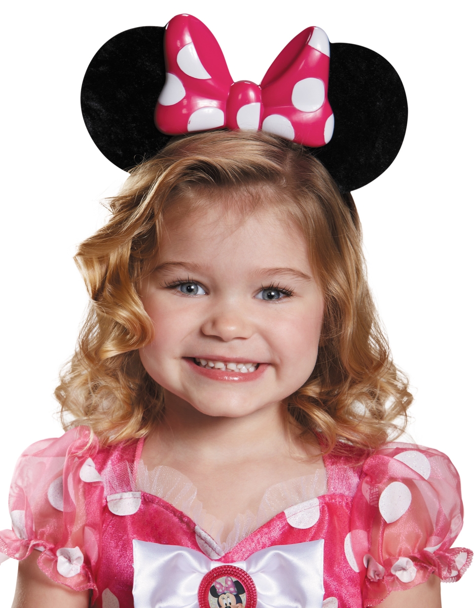 Picture of Morris Costumes DG85584 Minnie Pink Light Up Ears Headband Child Costume