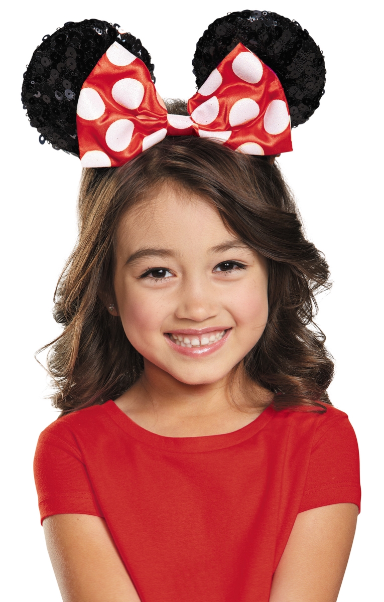 Picture of Morris Costumes DG85591 Minnie Red Sequin Ears Headband Child Costume