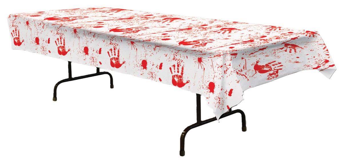 Picture of Morris Costumes BG00027 Bloody Handprints Table Cover