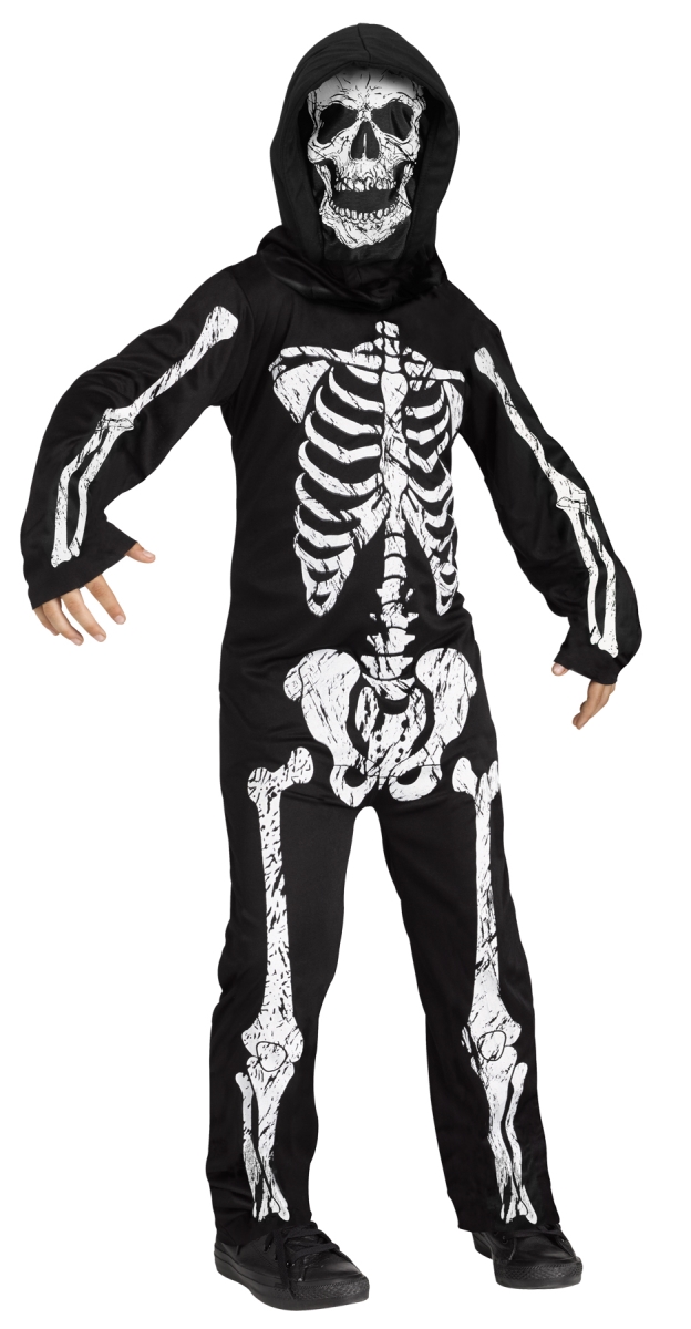 Picture of Morris Costumes FW117032WLG Skeleton Phantom White Child Costume, Large 12