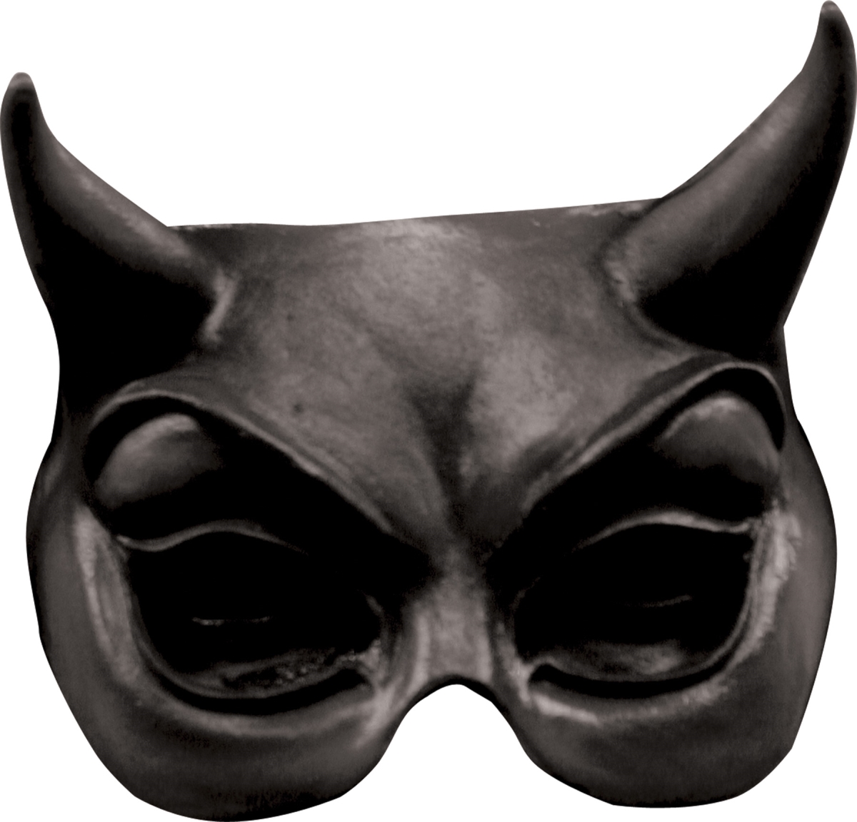 Picture of Morris Costumes TB25002B Devil Black Latex Half Mask