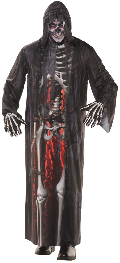 Picture of Underwraps UR28463 Grim Reaper Photo Real Robe Adult Costume