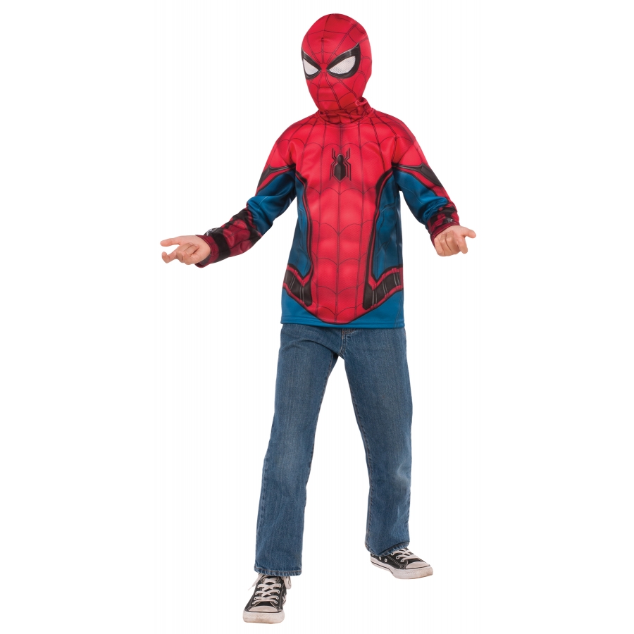 Picture of Rubies RU640143SM Children Spiderman Shirt Mask - Small