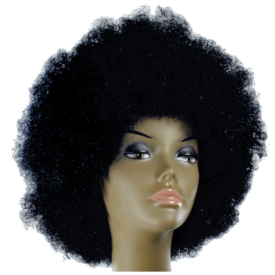Picture of Morris LW524BKWT Afro Deluxe Wig - Black & White
