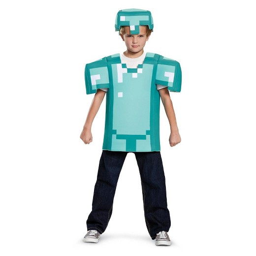 Picture of Disguise DG65645L Minecraft Armor Classic Costume for 4-6 Years Kids