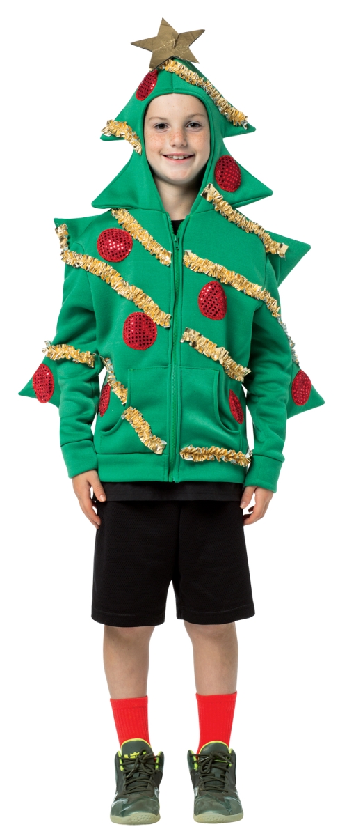 Picture of Morris Costumes GC16025TN Teen Hoodie Christmas Tree