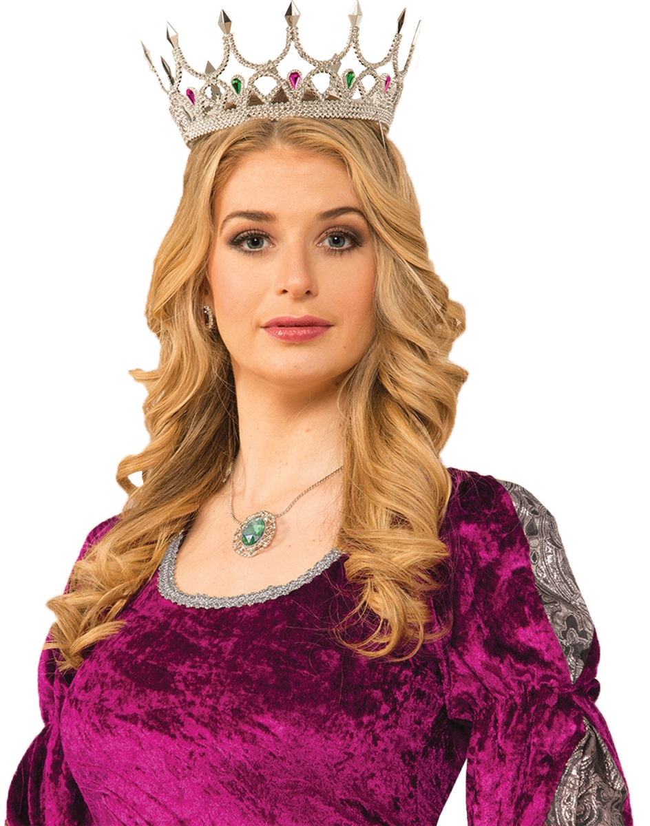 Picture of Morris Costumes FM76047 Royal Queen Crown, Silver