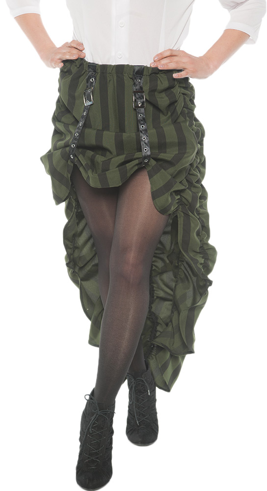 Picture of Underwraps UR28245SM Adjustable Steam Punk Skirt&#44; Green - Size 4-6 Small