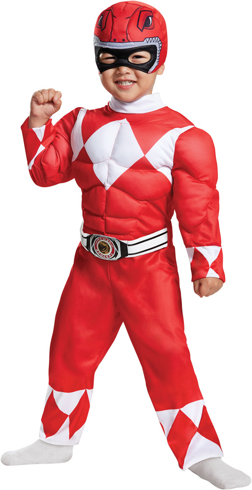 Picture of Disguise DG67368S Toddler Muscle Power Ranger Red Ranger Costume - Size 2T