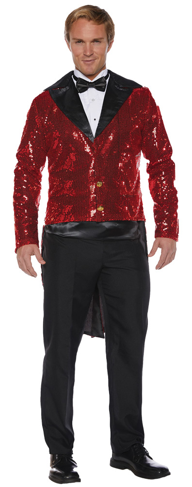 Picture of Underwraps UR28737STD Standard Adult Red Sequin Tailcoat - One Size