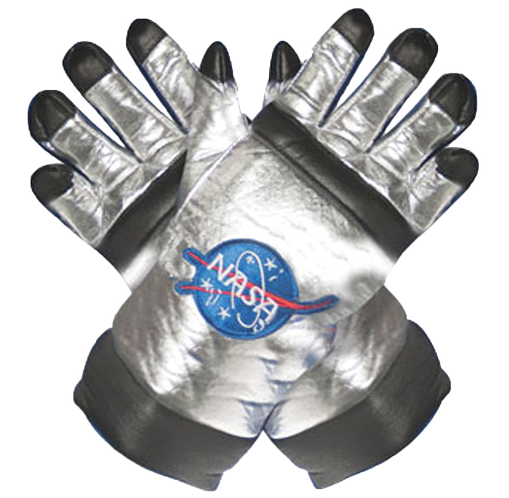 Picture of Underwraps UR28856STD Adult Astronaut Gloves - Silver&#44; One Size