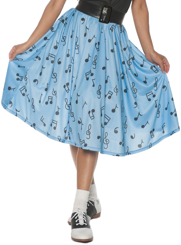 Picture of Underwraps UR29513LG Adult 50s Musical Note Skirt&#44; Large