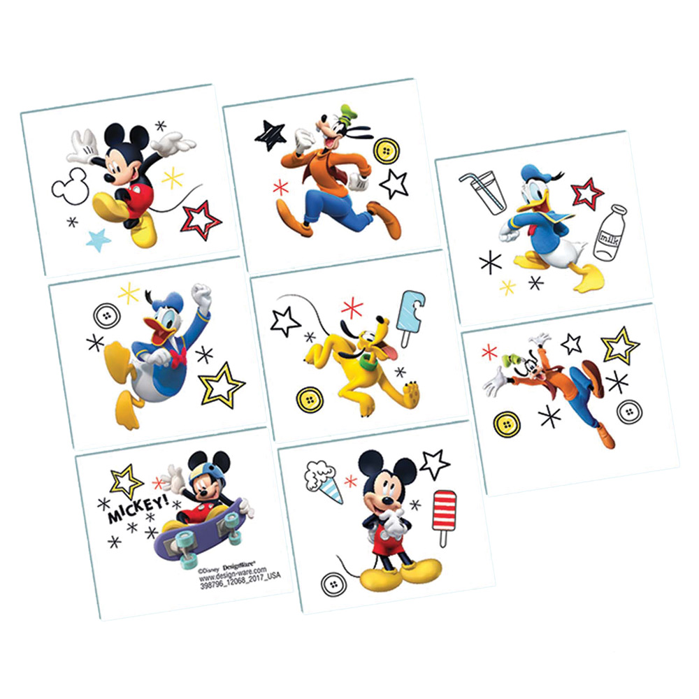 Picture of AmScan AM398796 Disney Mickey Tattoos - 8 per Pack