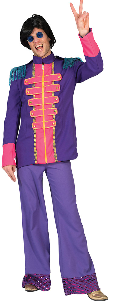 Picture of Funny Fashions FF608374MD Fab 60s Purple Adult Jacket - Medium 40-42